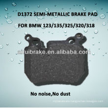 D1372 semi-metallic brake pad for 123/135/325